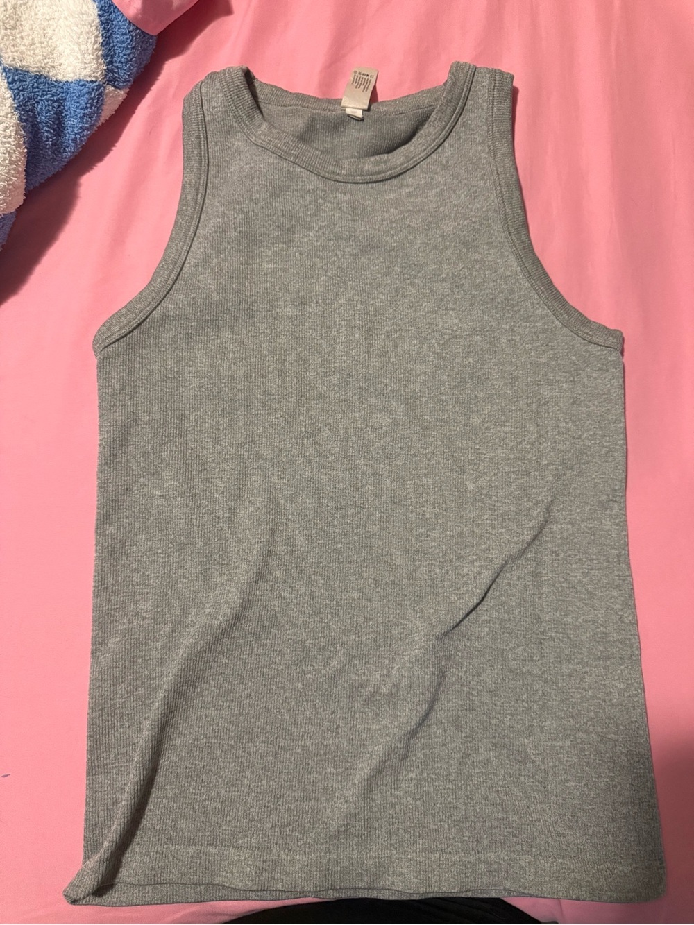 90 Degree By Reflex Gray Ribbed Tank Top for Kids